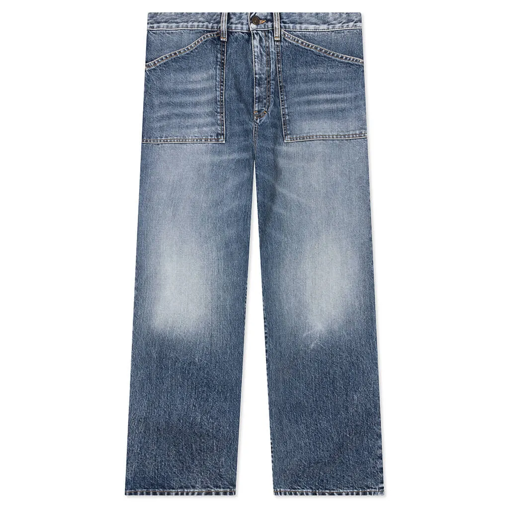 Relaxed Fit Denim Pants - Light Blue