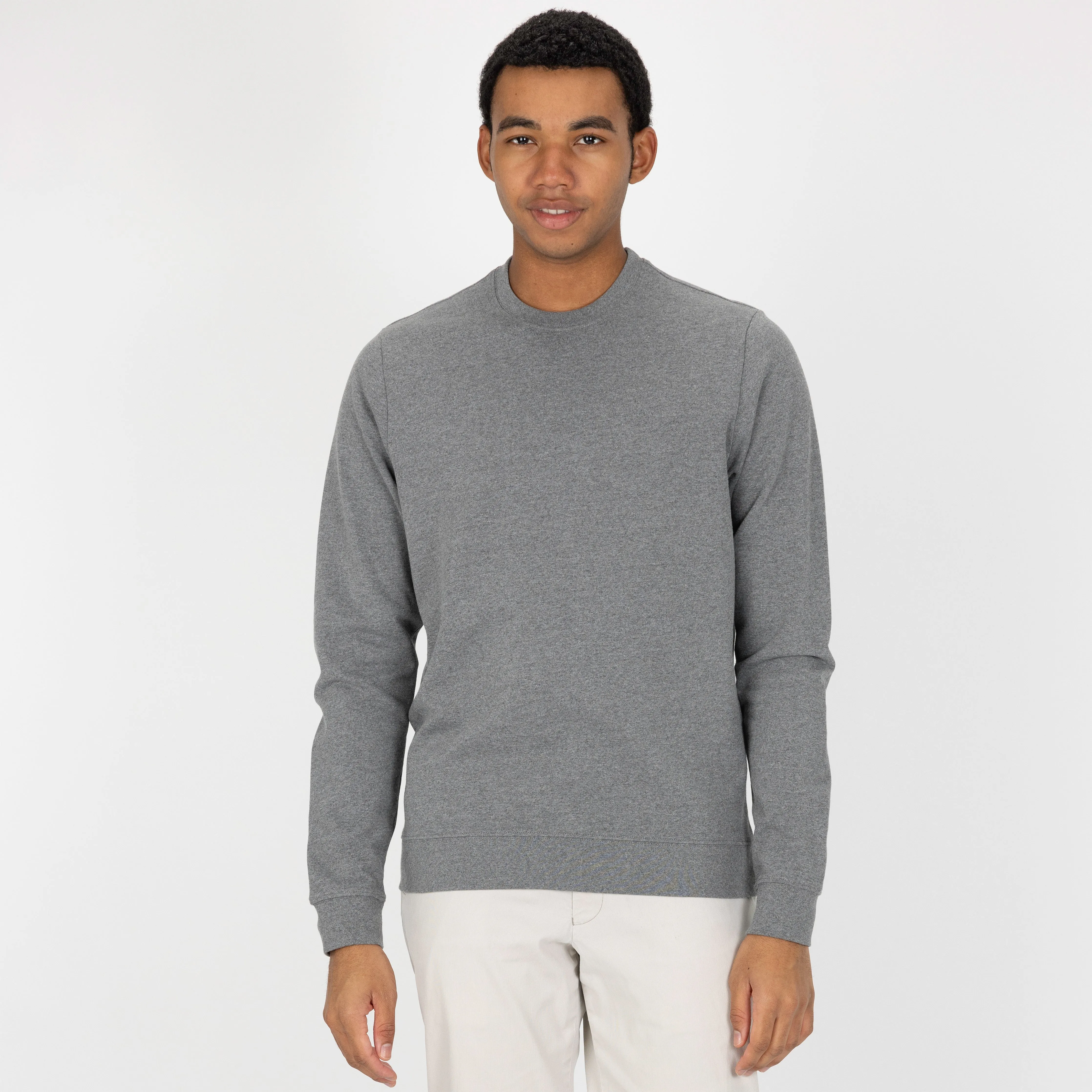 Retro Classic Crew Sweatshirt - Heather Grey