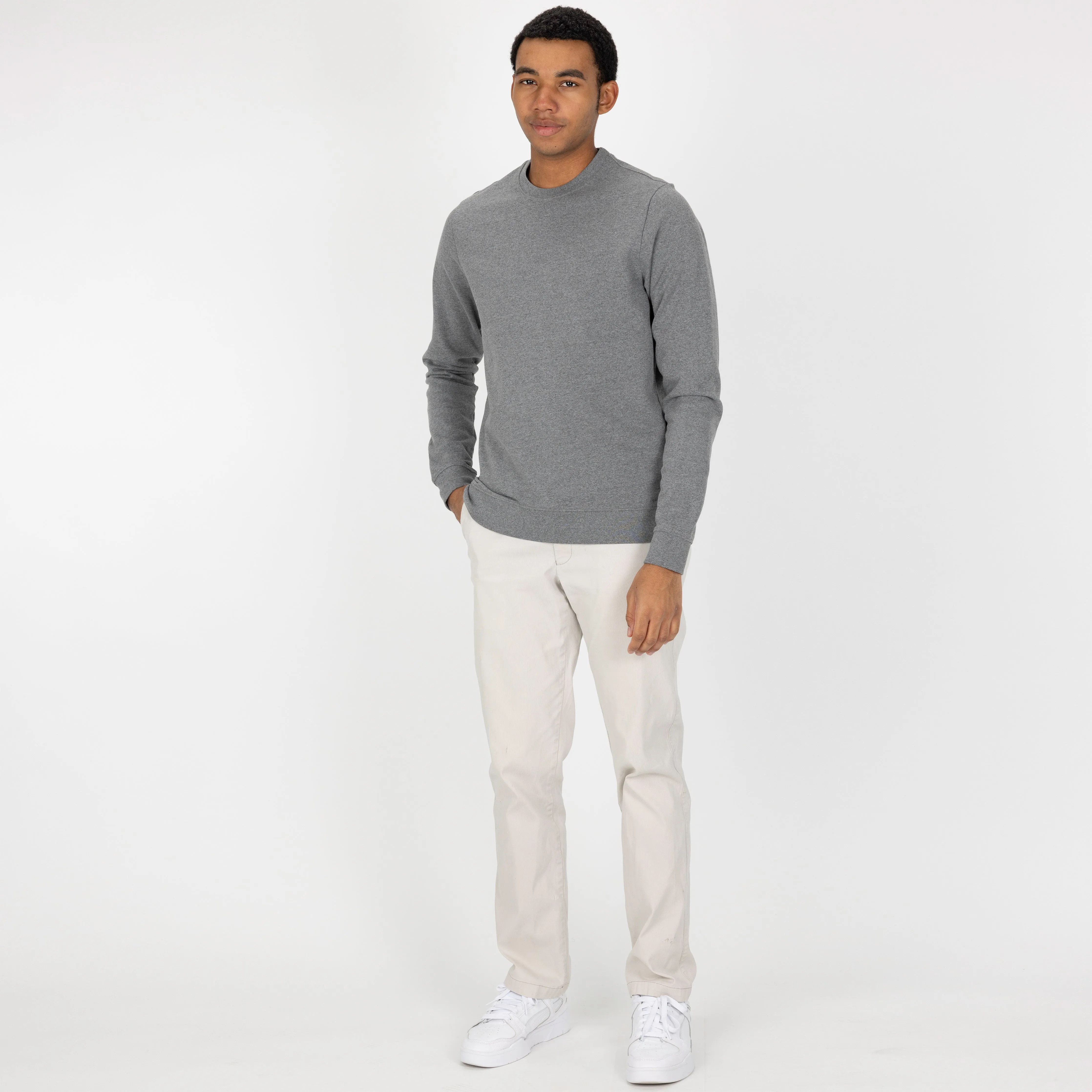 Retro Classic Crew Sweatshirt - Heather Grey