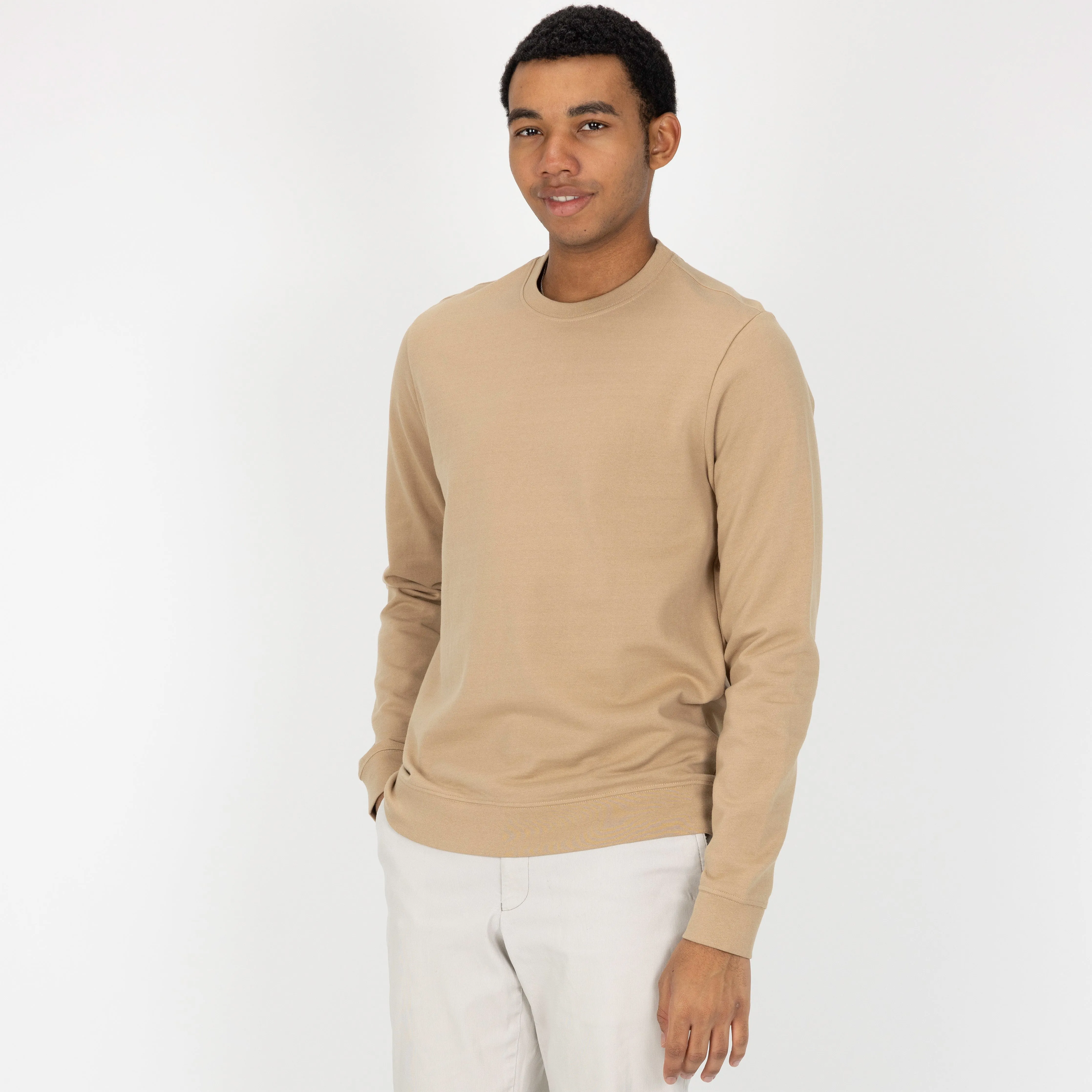 Retro Classic Crew Sweatshirt - Tan