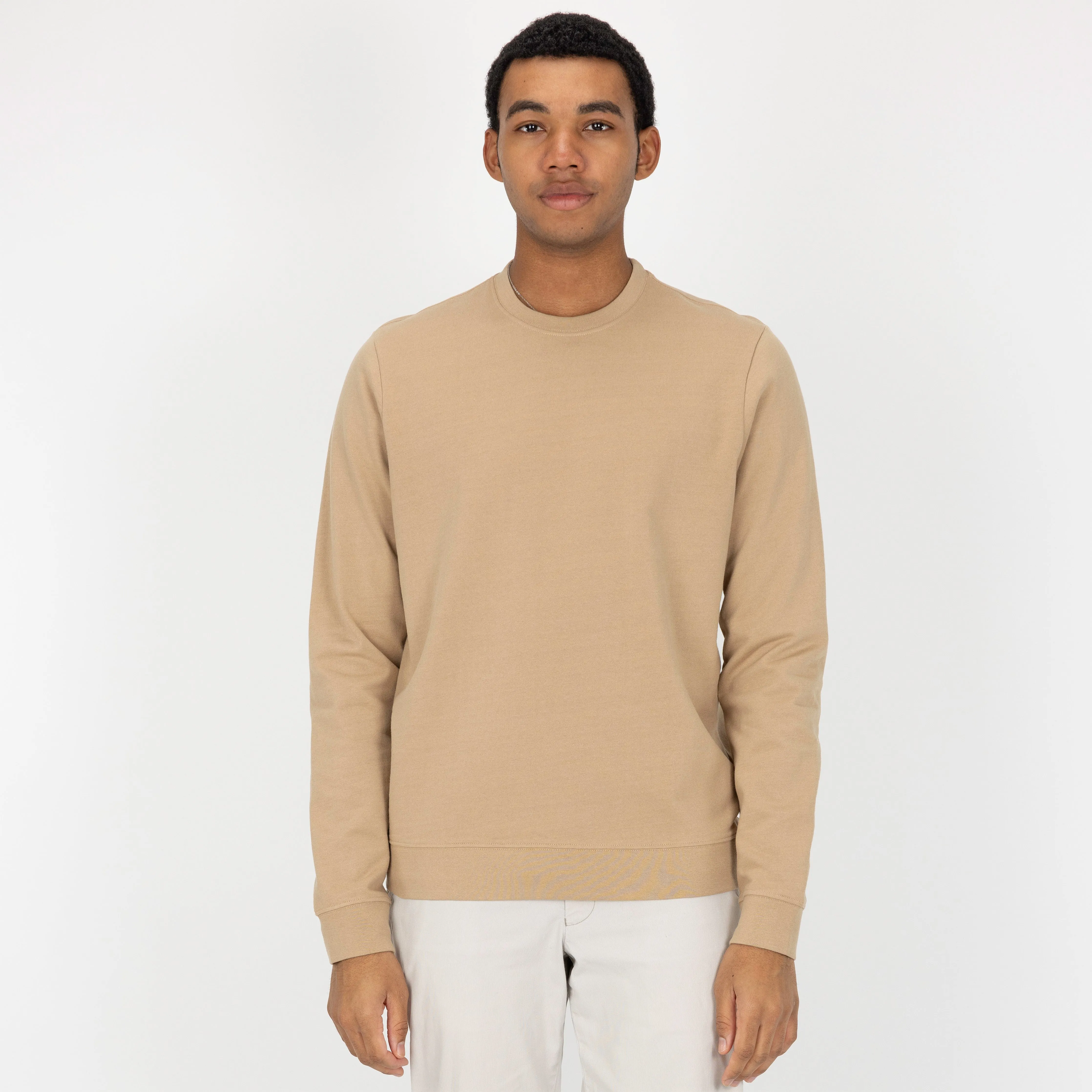 Retro Classic Crew Sweatshirt - Tan