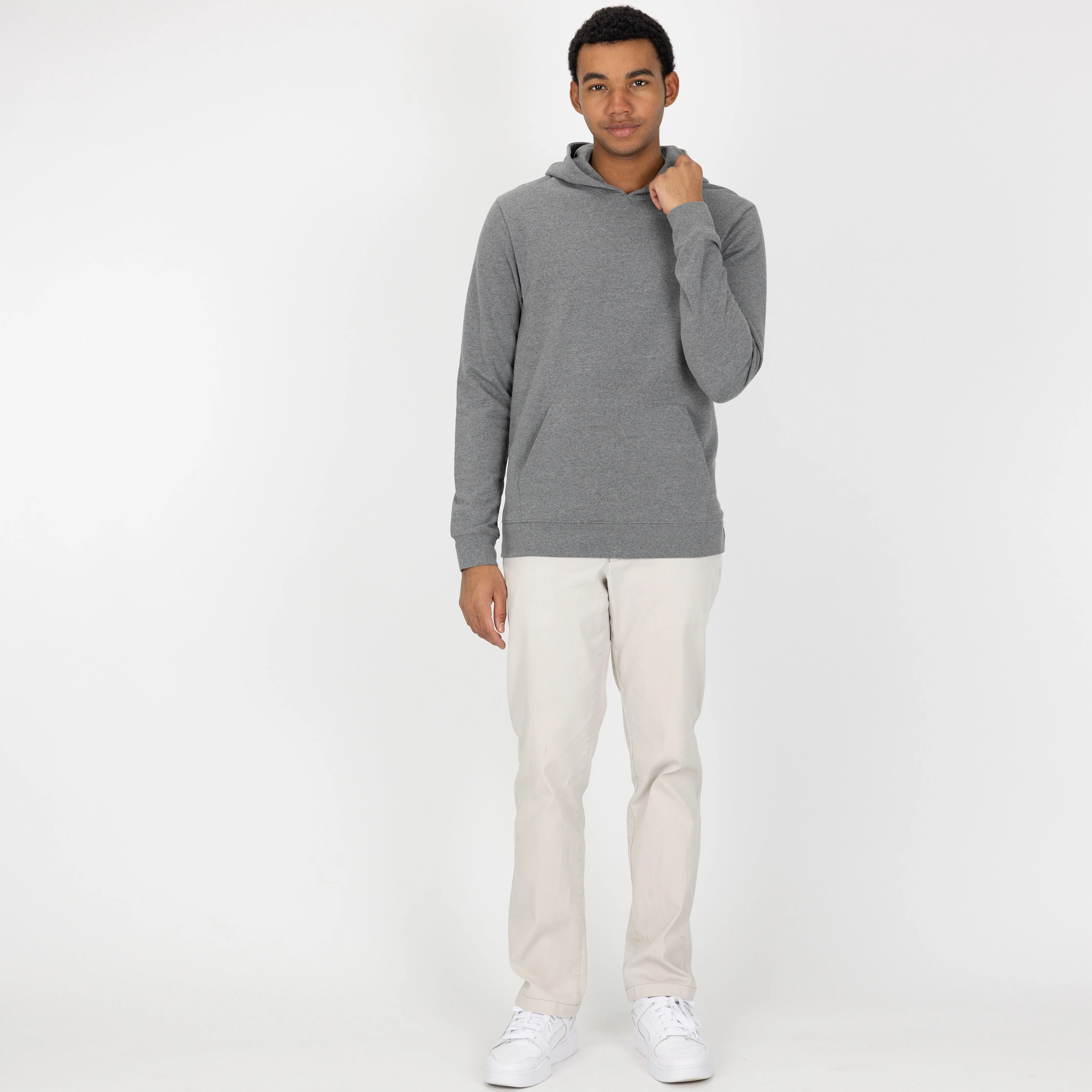 Retro Classic Pullover Hoodie - Heather Grey
