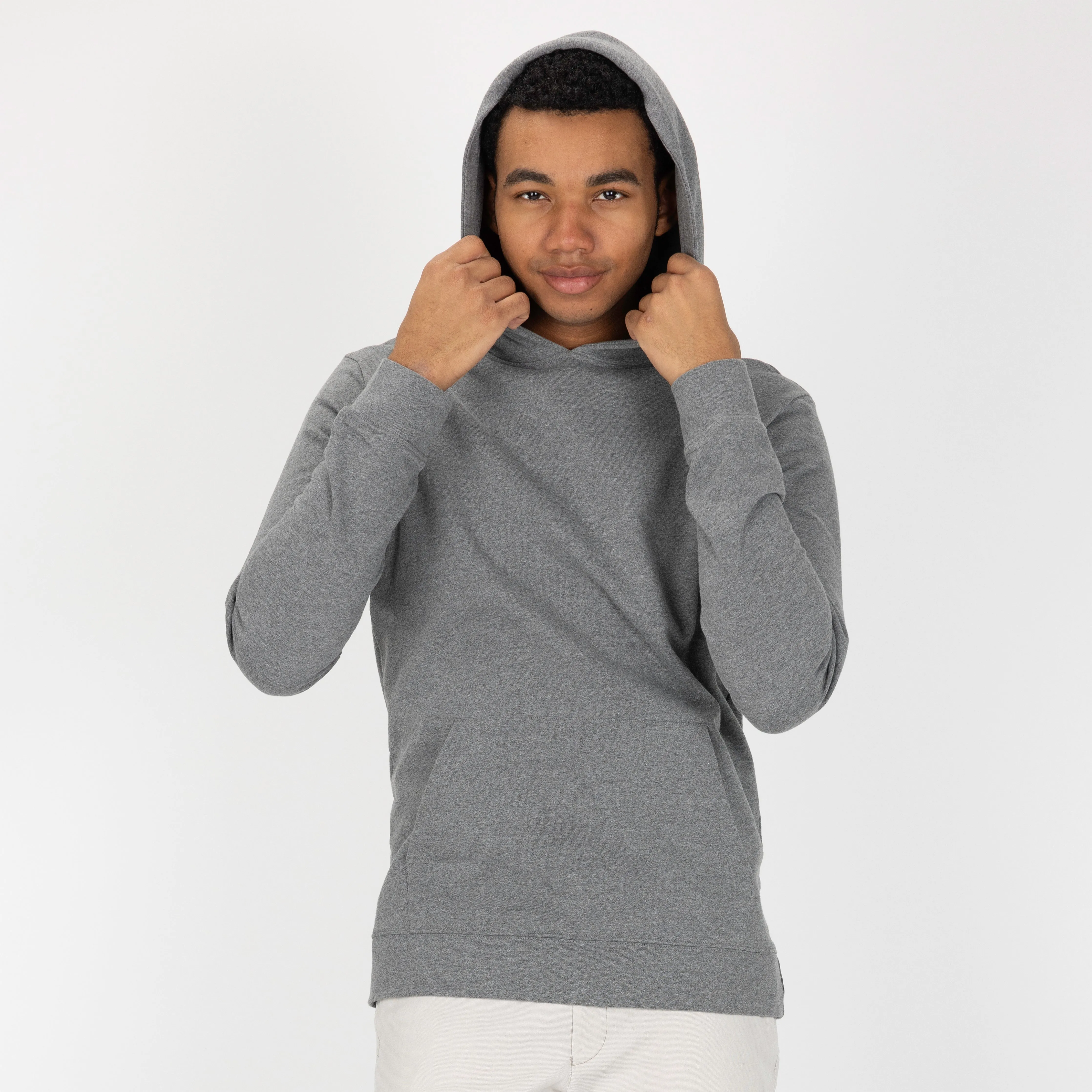 Retro Classic Pullover Hoodie - Heather Grey
