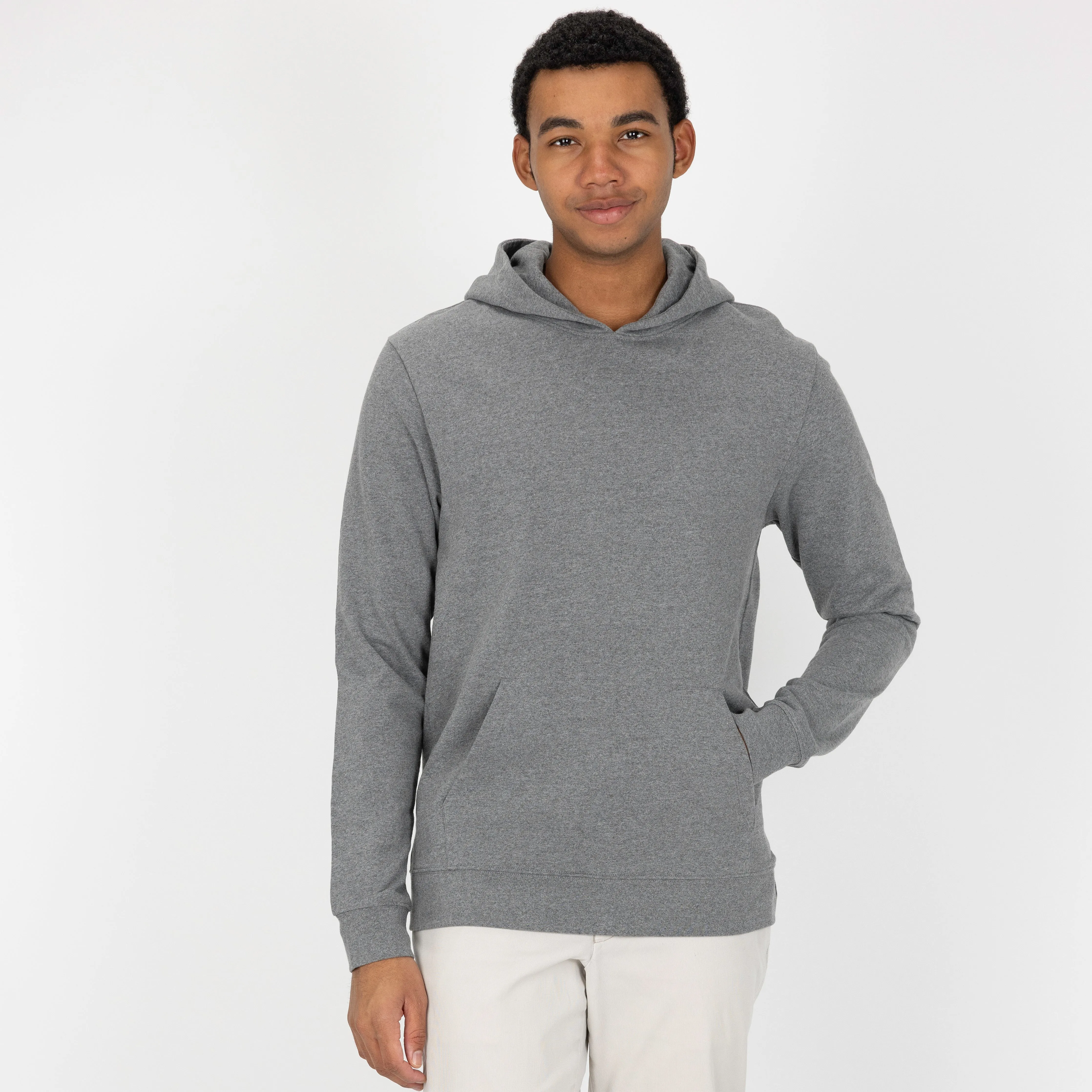 Retro Classic Pullover Hoodie - Heather Grey