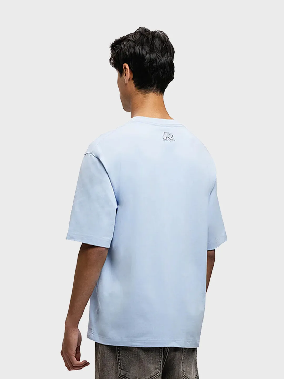 Rivero Script T-Shirt | Azure