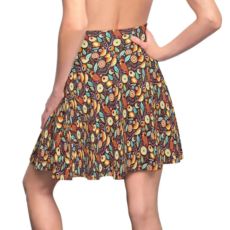 Rock your Style Women’s Skater Skirt with Birds Pattern