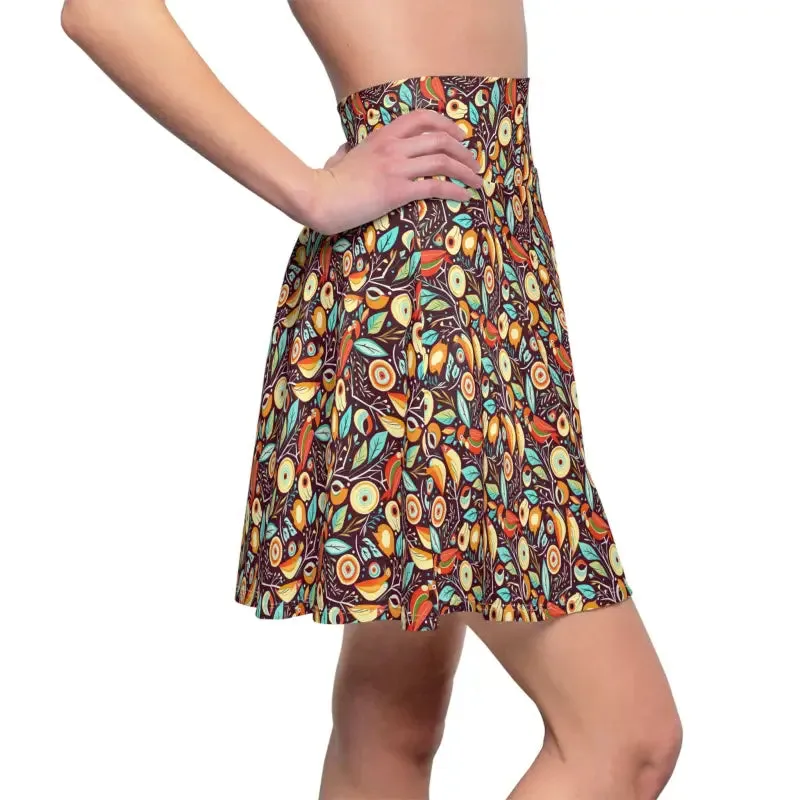 Rock your Style Women’s Skater Skirt with Birds Pattern
