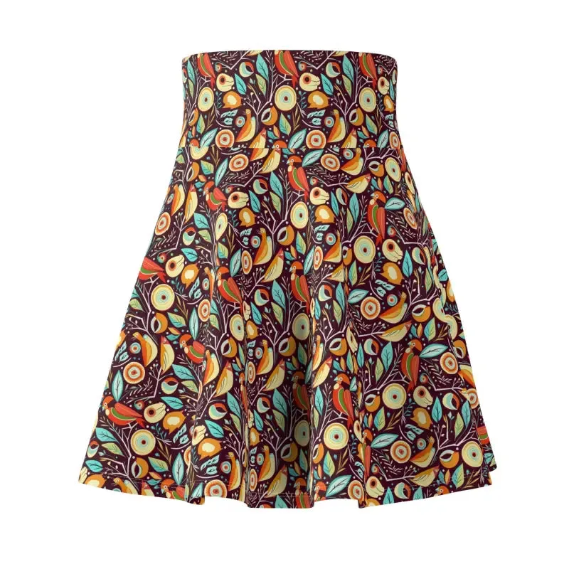 Rock your Style Women’s Skater Skirt with Birds Pattern