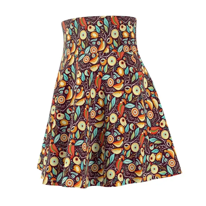 Rock your Style Women’s Skater Skirt with Birds Pattern