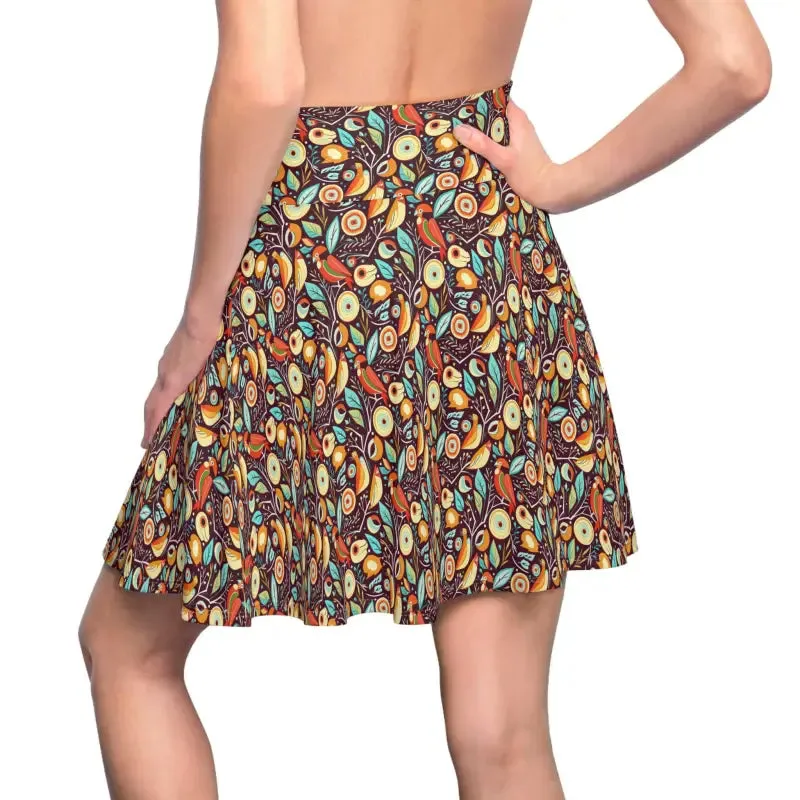 Rock your Style Women’s Skater Skirt with Birds Pattern