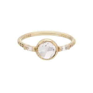 Rose Cut Diamond Baguette Equilibrium Ring (OOAK)
