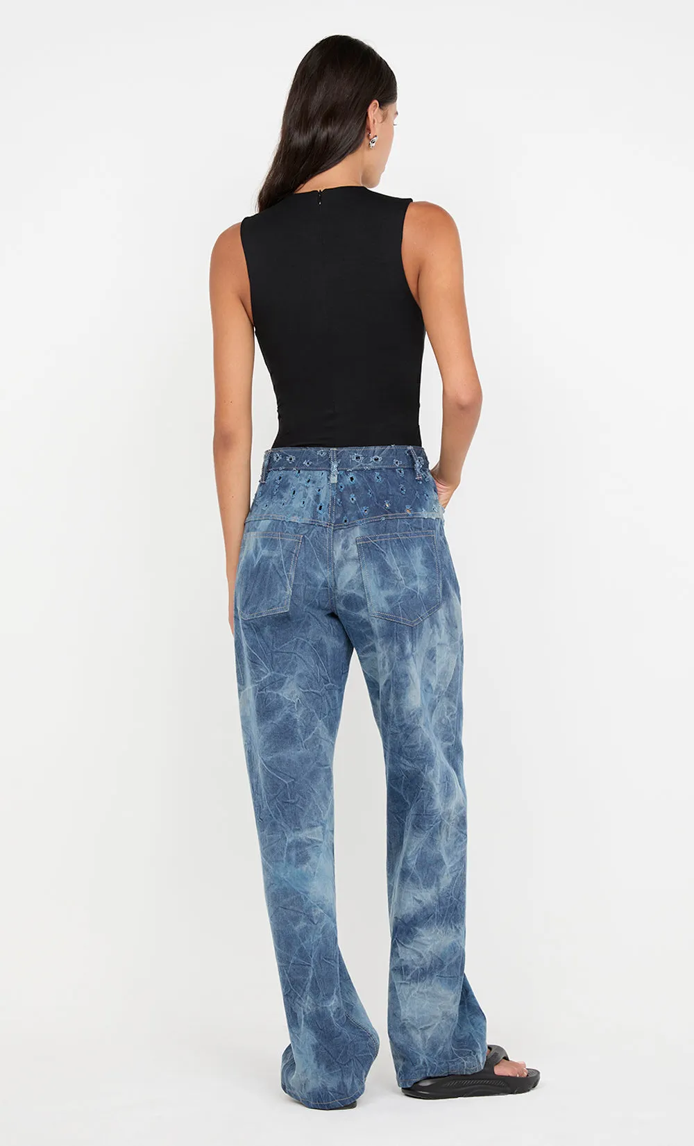 ROYCE YOKE JEAN - DISTRESSED INDIGO