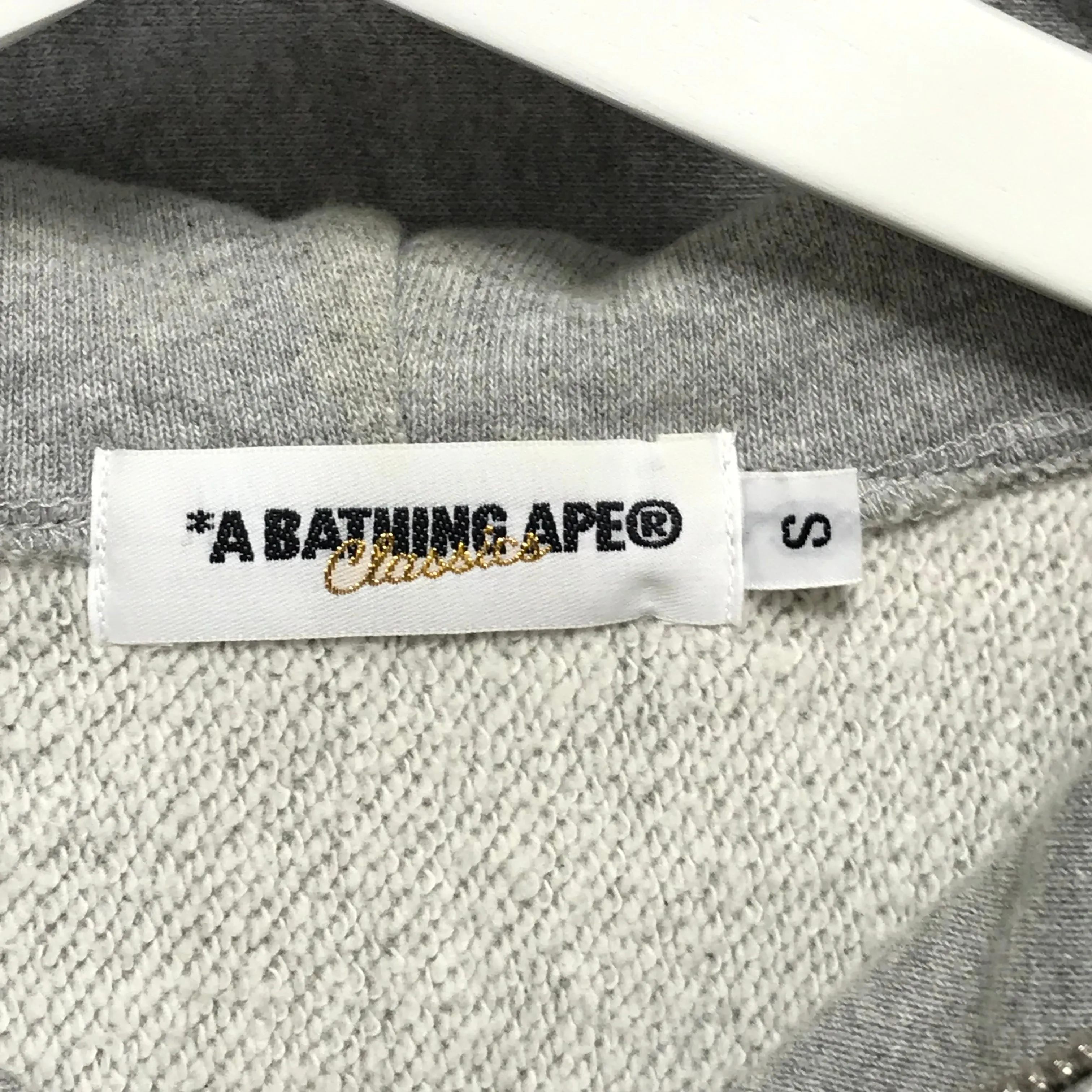 [S] A Bathing Ape Bape x Mario Full Zip Hoodie Grey
