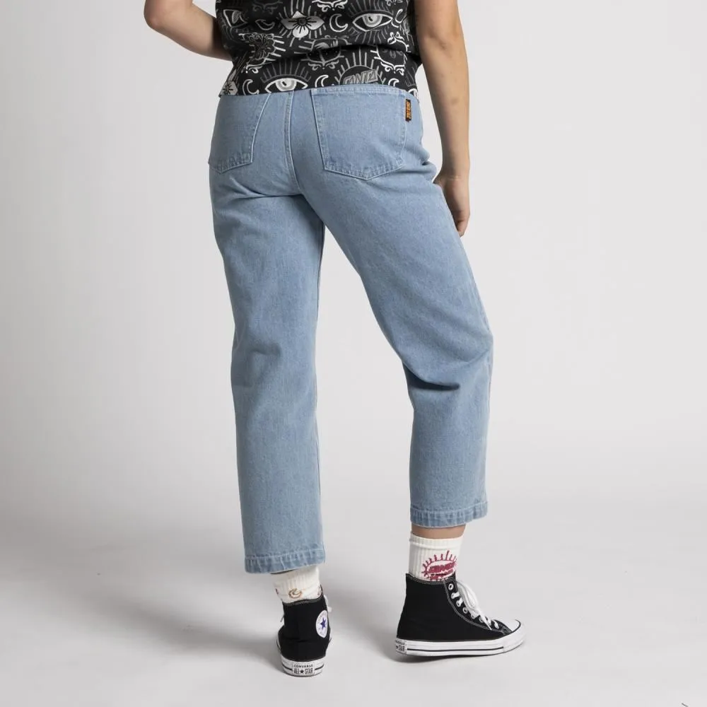 Santa Cruz Womens Pant Classic Baggy Jeans - Bleach Blue