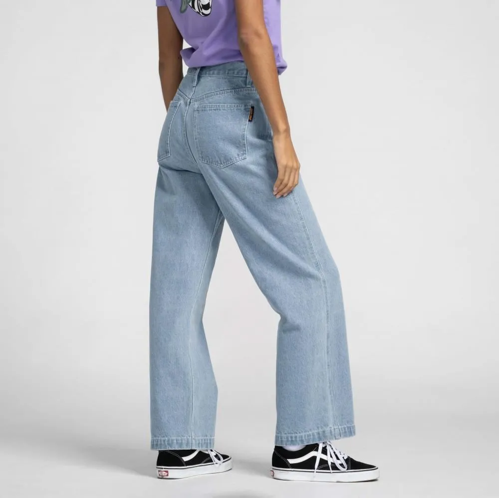 Santa Cruz Womens Pant Classic Baggy Jeans - Bleach Blue