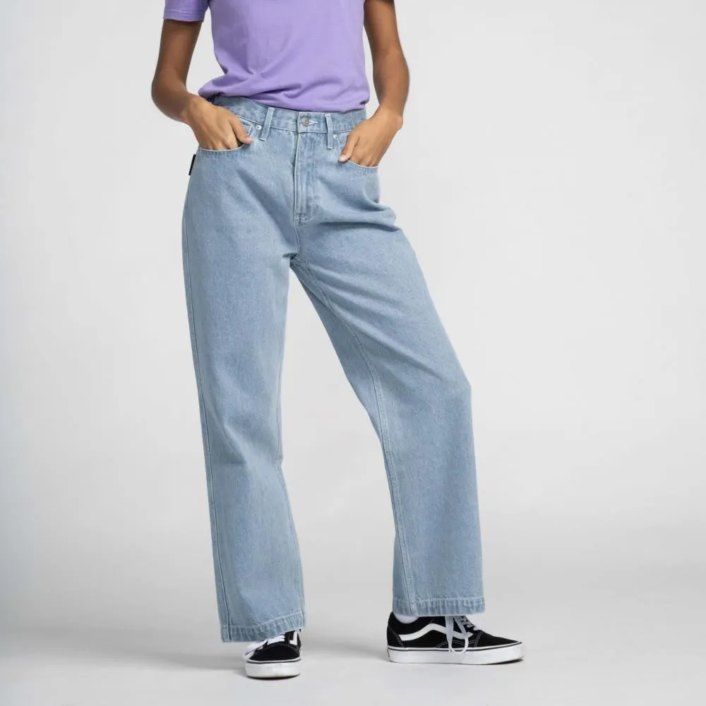 Santa Cruz Womens Pant Classic Baggy Jeans - Bleach Blue