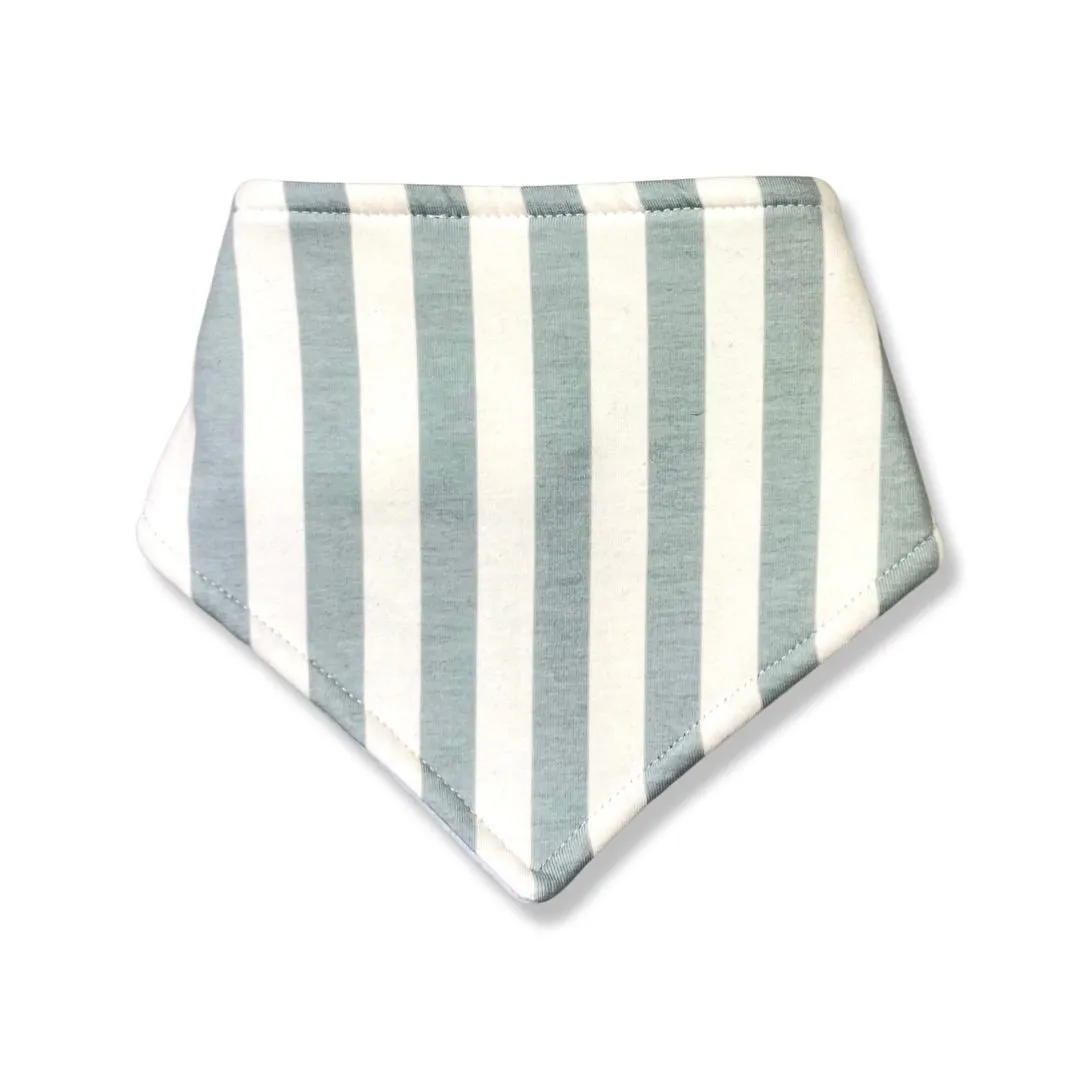 SEA FOAM STRIPE BANDANA BIB