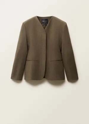 Seamless linen suit jacket