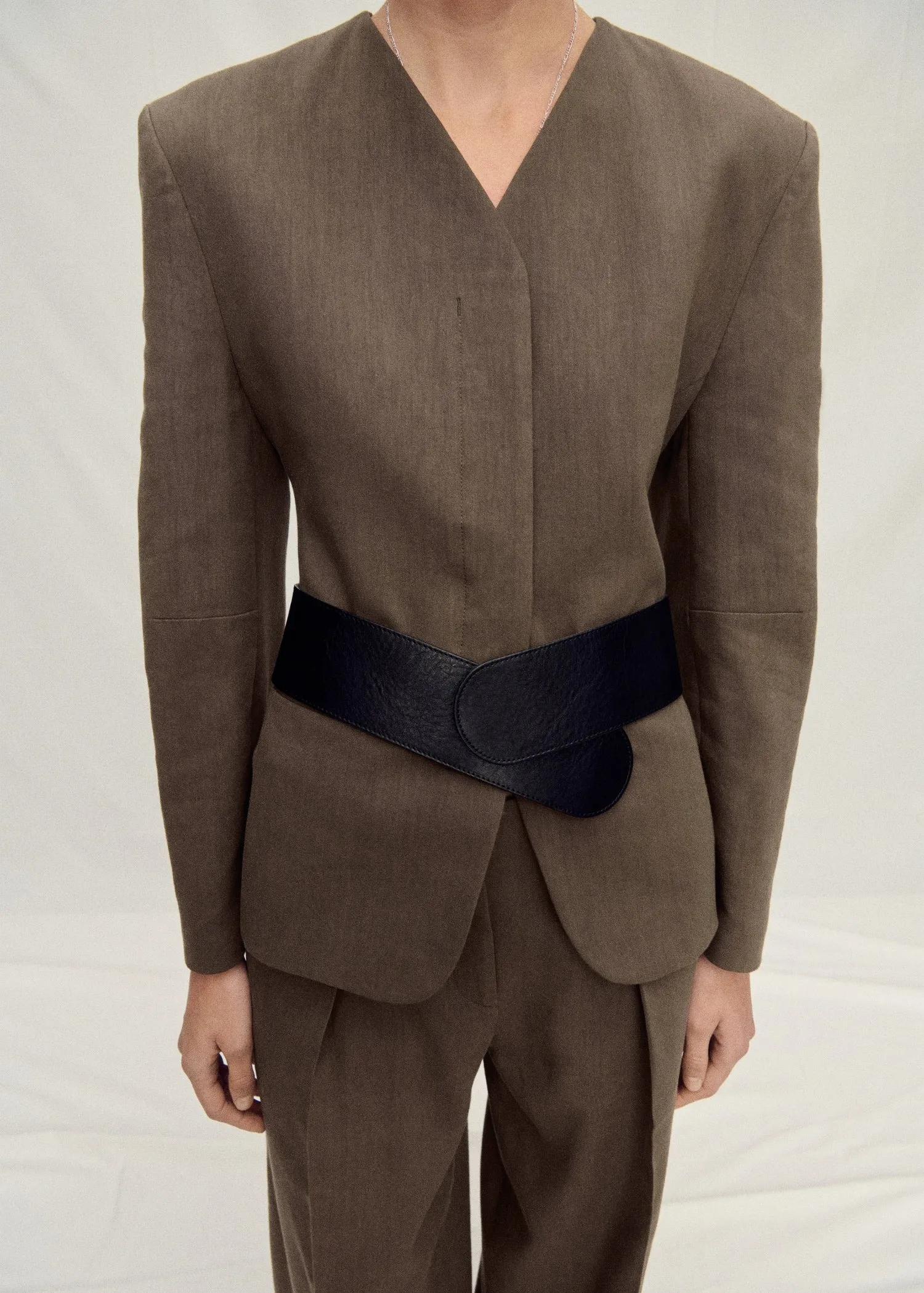 Seamless linen suit jacket