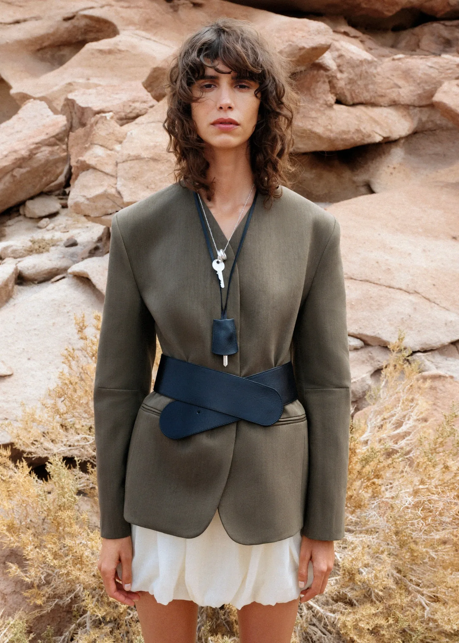 Seamless linen suit jacket