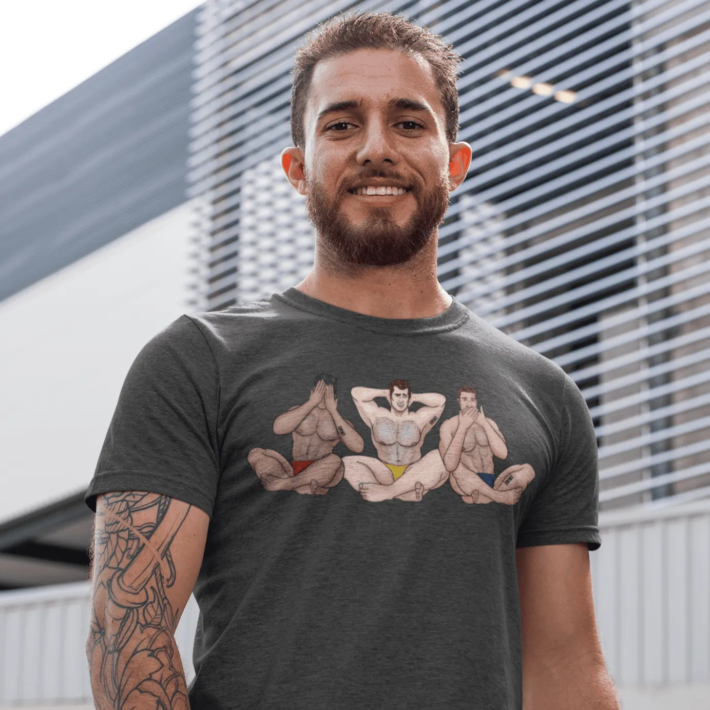 See No, Hear No, Speak No Evil Muscle Man T-Shirt