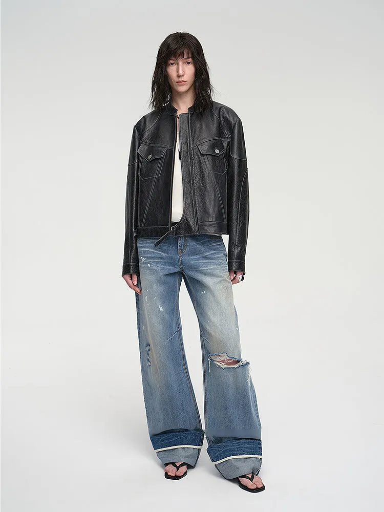 Sheepskin Leather Jacket