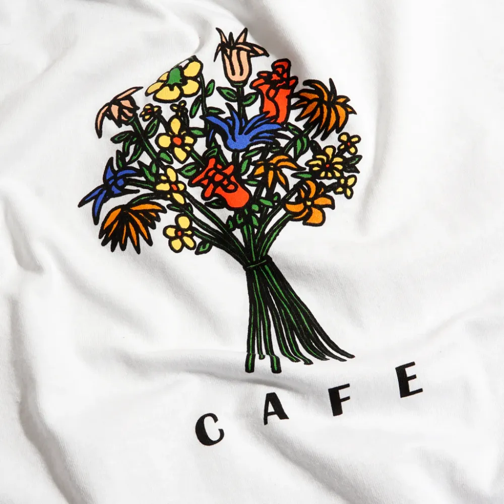 Skateboard Cafe Bouquet T-Shirt | White