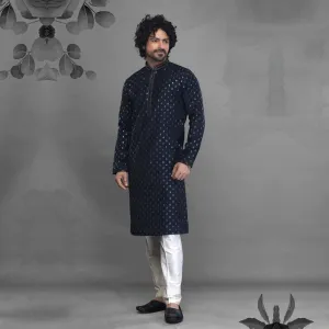 Slate Night Dark Blue Kurta