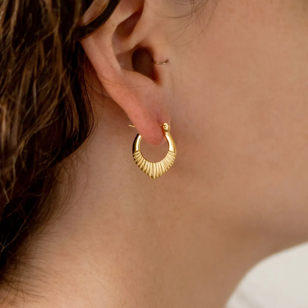 Small Vermeil Helios Hoops