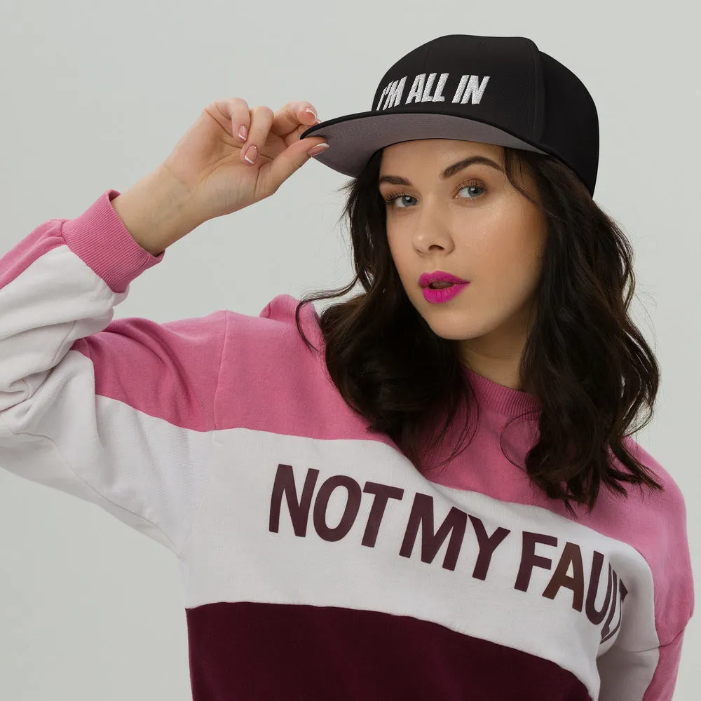 Snapback Hat "2052-0061 I'm All In (White Logo)"