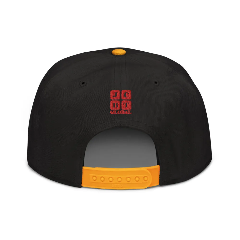Snapback Hat "2052-0111 Wisdom Is Power (Red Logo)"