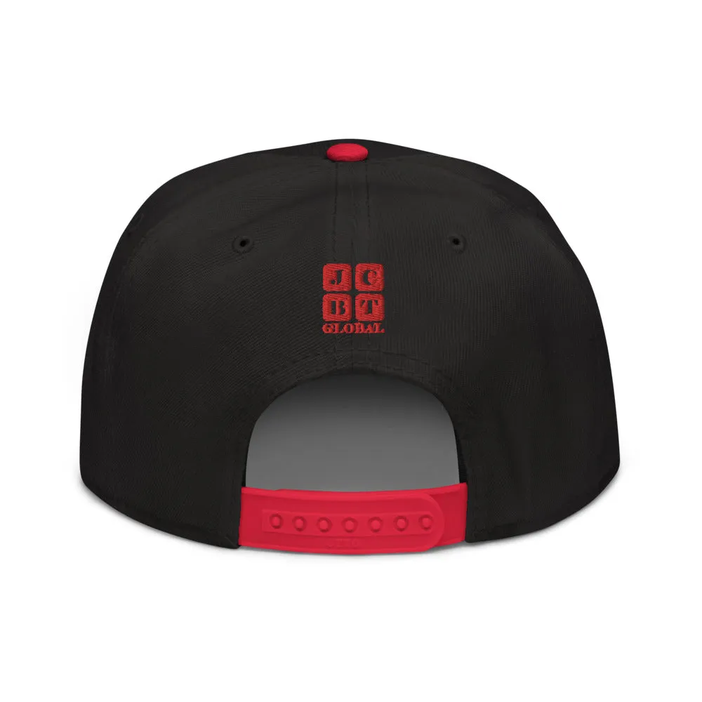 Snapback Hat "2052-0111 Wisdom Is Power (Red Logo)"