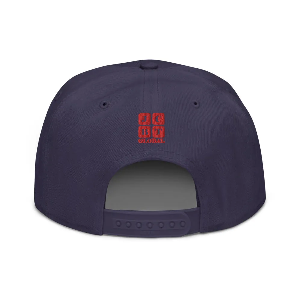 Snapback Hat "2052-0111 Wisdom Is Power (Red Logo)"