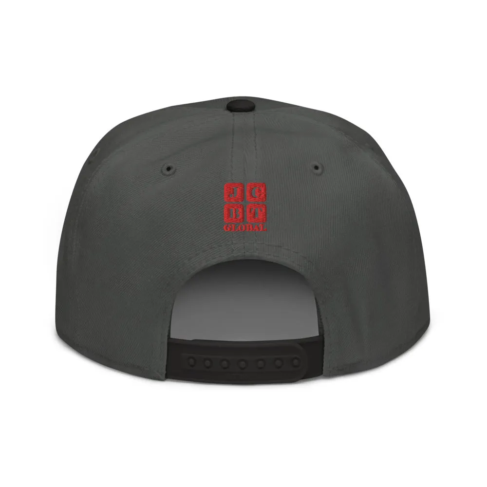 Snapback Hat "2052-0111 Wisdom Is Power (Red Logo)"