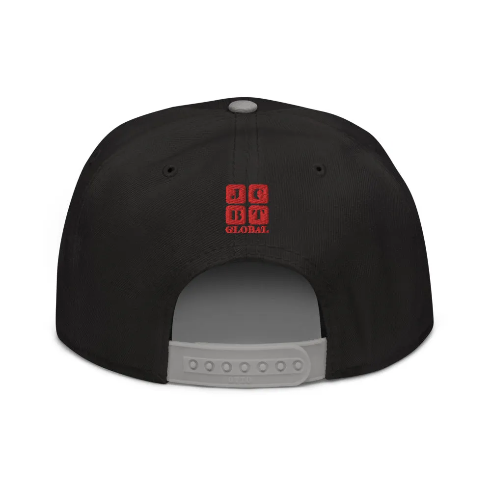 Snapback Hat "2052-0111 Wisdom Is Power (Red Logo)"