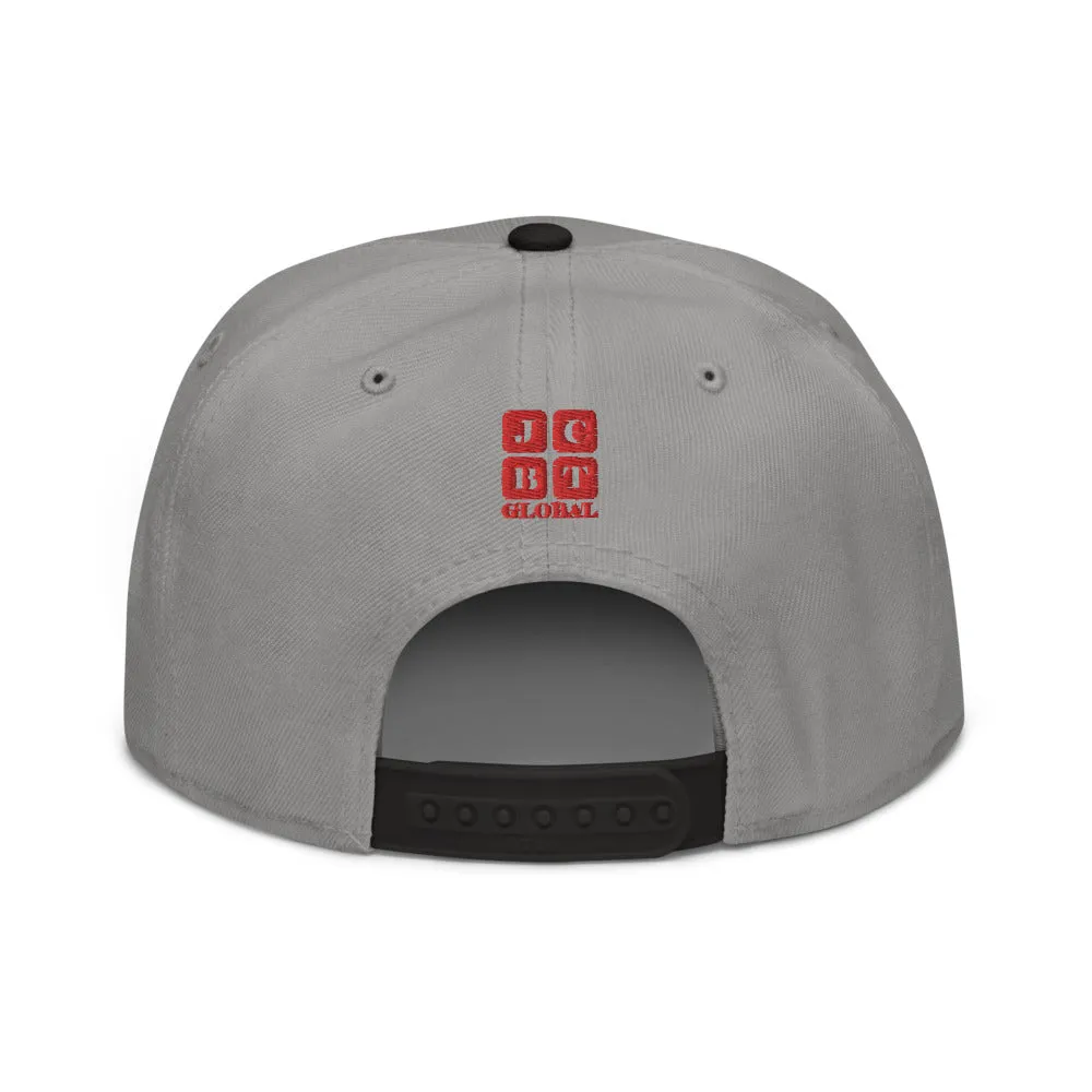 Snapback Hat "2052-0111 Wisdom Is Power (Red Logo)"