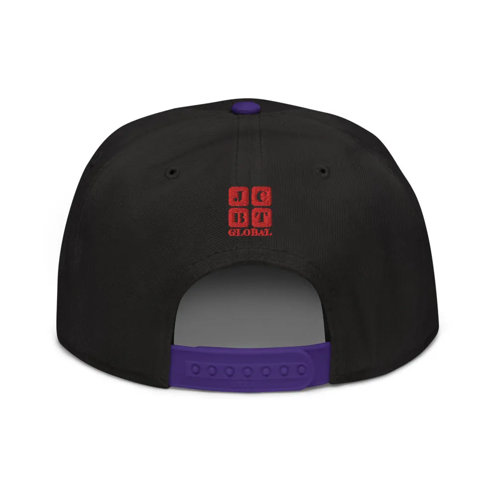 Snapback Hat "2052-0111 Wisdom Is Power (Red Logo)"