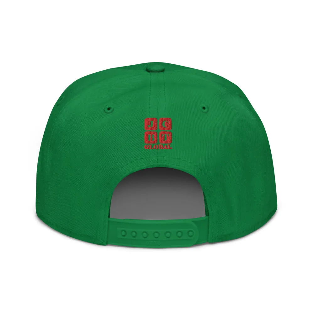 Snapback Hat "2052-0111 Wisdom Is Power (Red Logo)"