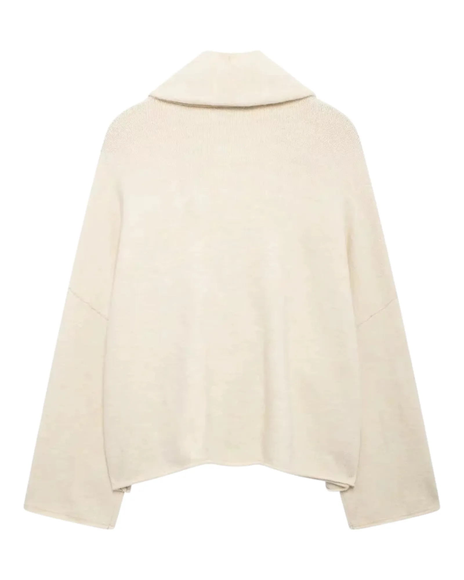 Soft White Long-Sleeved Cardigan