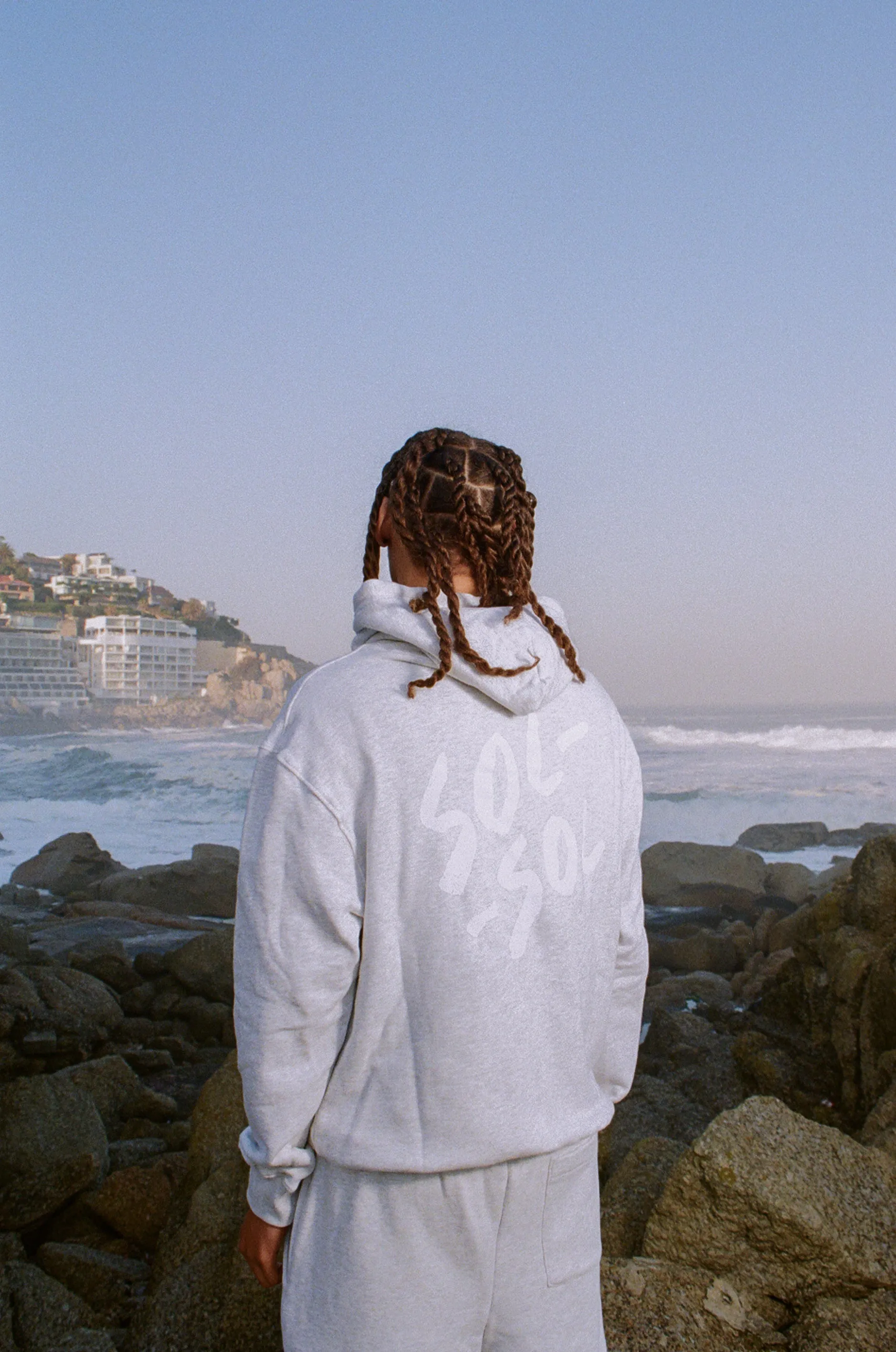SOL SOL - Classic Logo Hoodie - Grey/White
