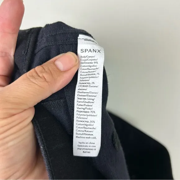 Spanx Black Jeans pull-on ankle skinny size: 1XT