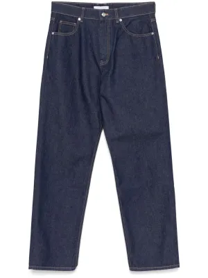 Straight-leg denim jeans