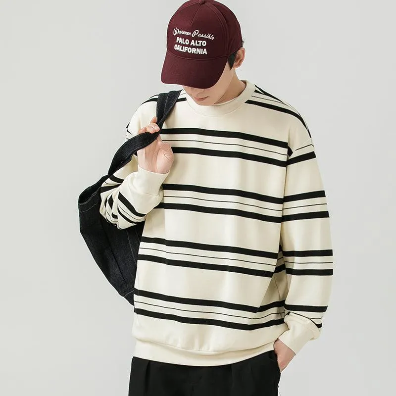 Striped Crewneck Sweatshirt
