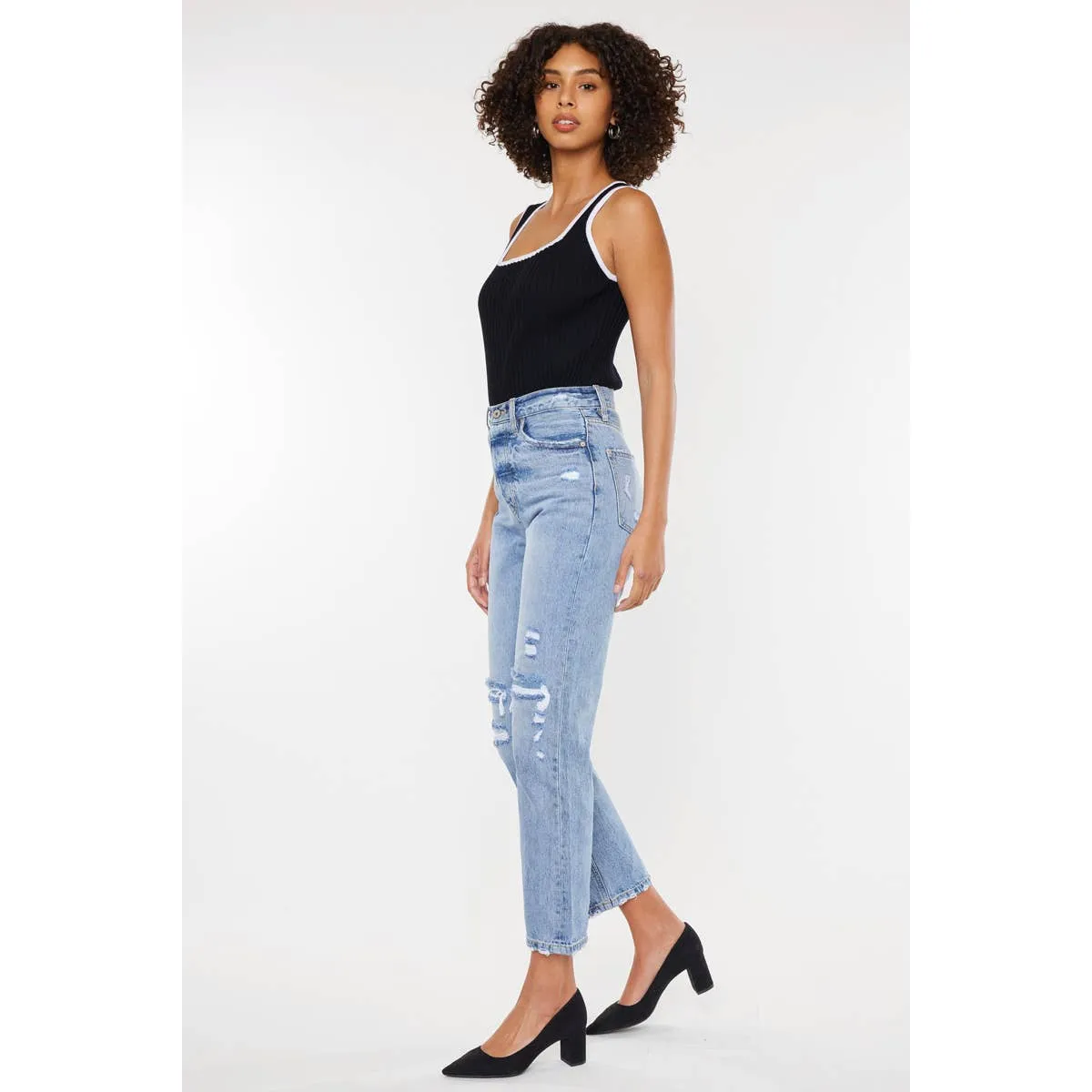 Structured Light Wash KanCan Jeans
