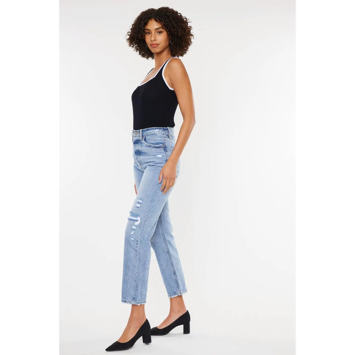 Structured Light Wash KanCan Jeans