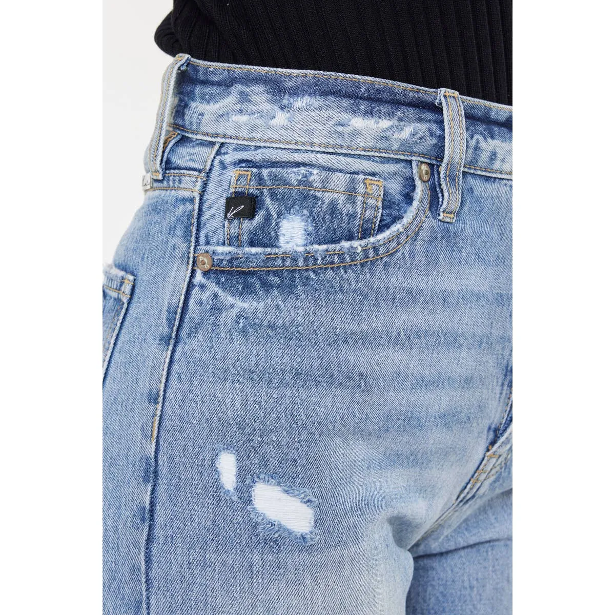 Structured Light Wash KanCan Jeans