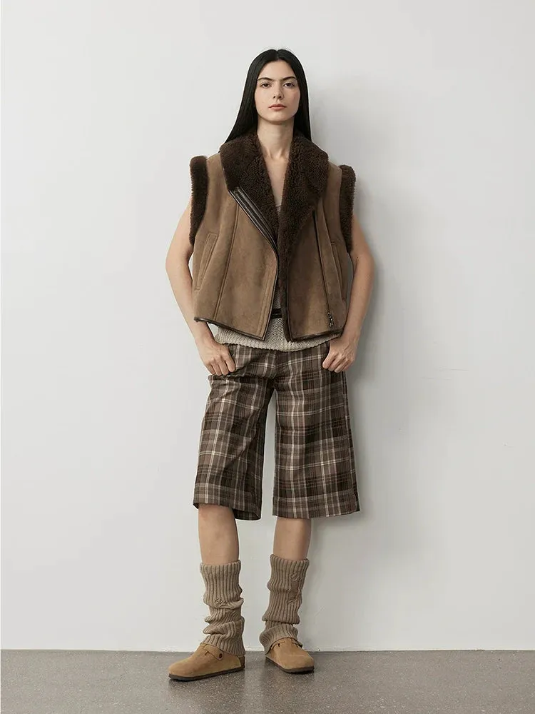 Suede Shearling Vest