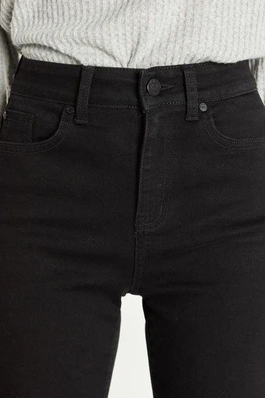 Super High rise 1 button basic 5 pocket Flare