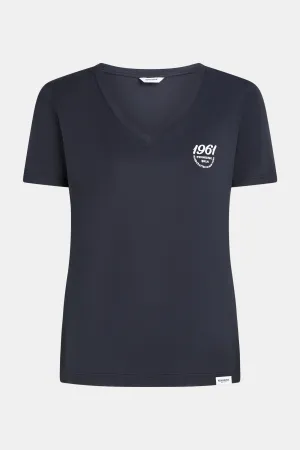 T-SHIRT PRINT (S25F1607) NAVY - WHITE