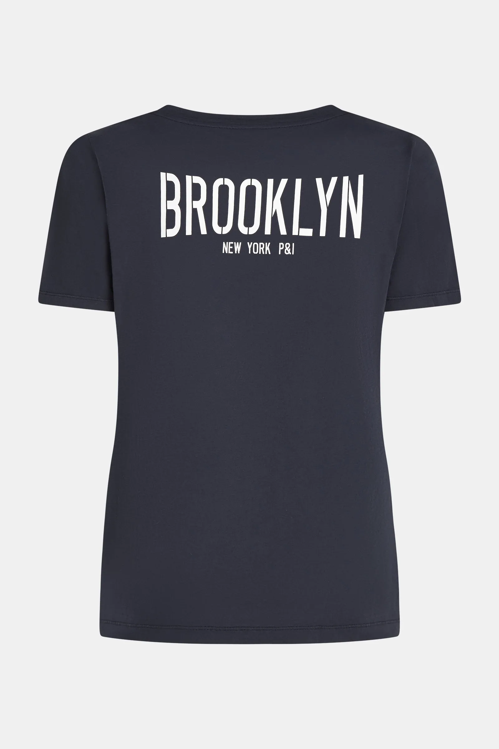 T-SHIRT PRINT (S25F1607) NAVY - WHITE